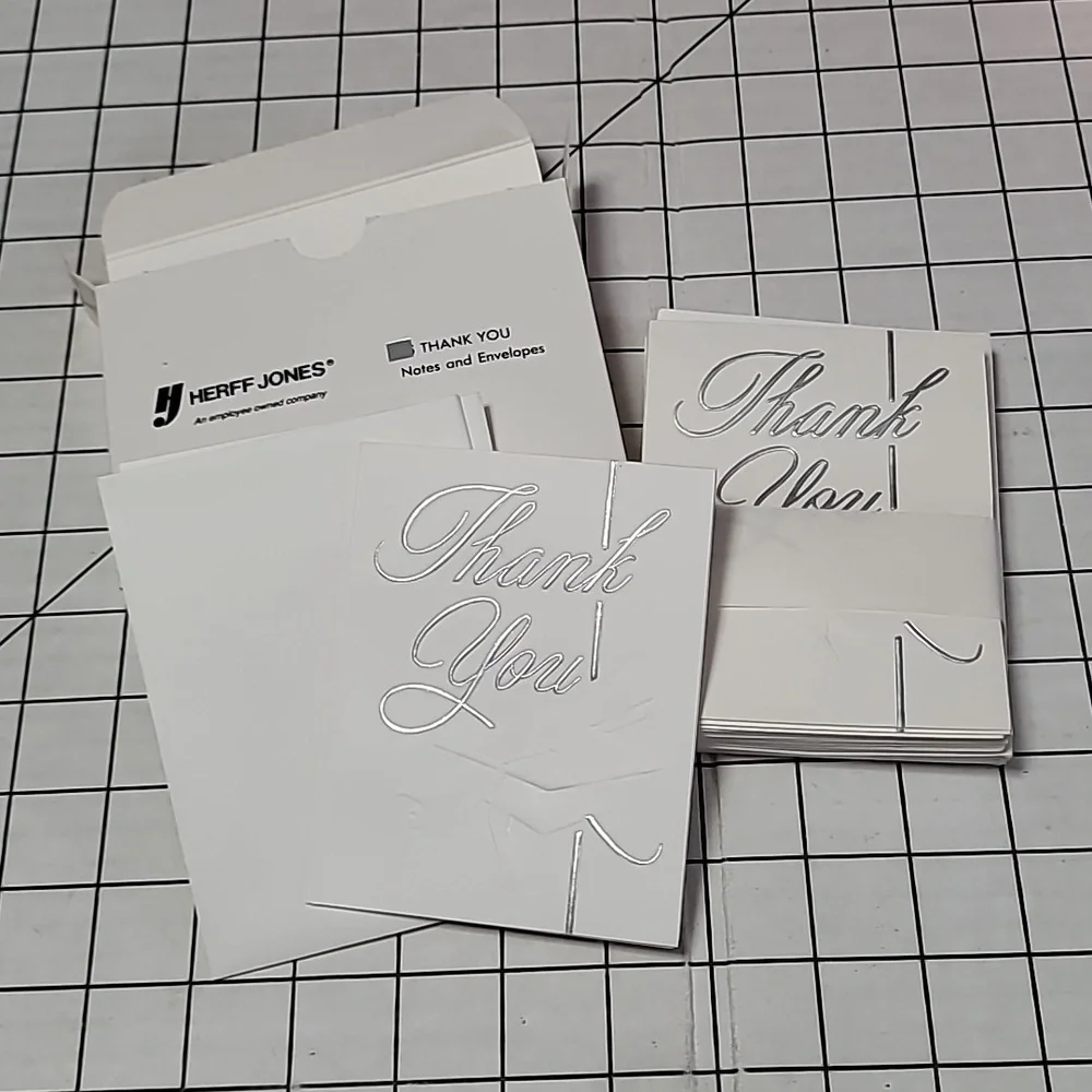 Graduation Thank You Note Cards (Silver Embossed) w/Envelopes NIB (15+addt'l 2 )